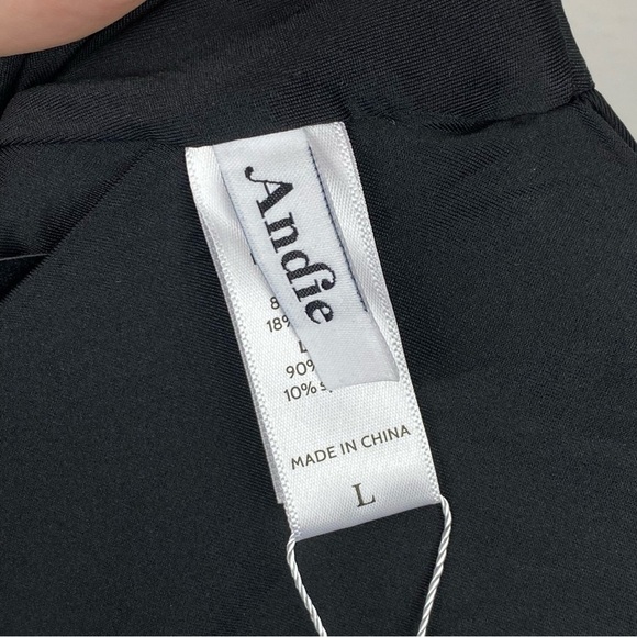 Andie The Santorini One Piece Swimsuit Cut-Out Black Size L NWT - Picture 9 of 10